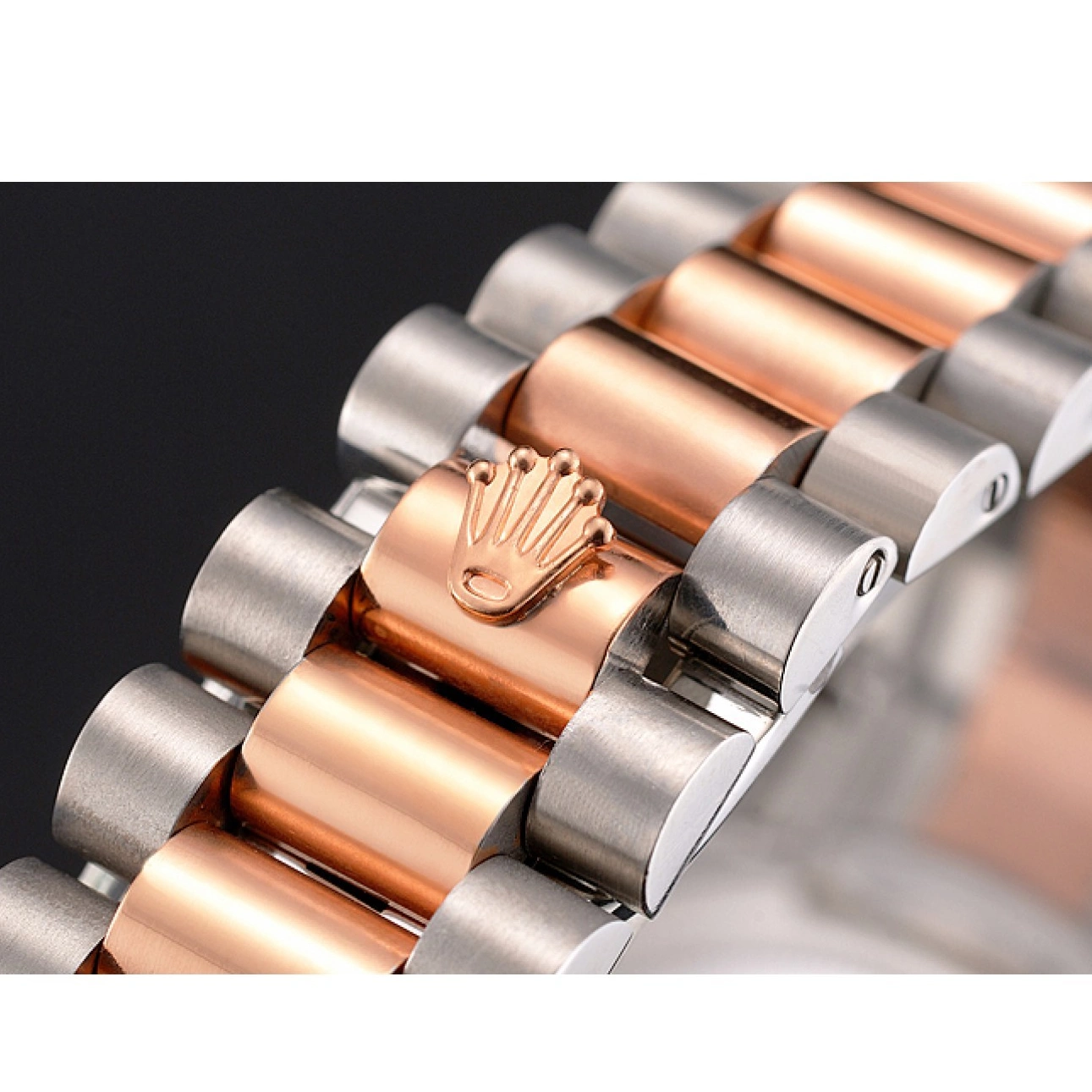 Aaa replica watch Swiss Stainless Tone Two Steel And Bezel Rolex Case Gold Dial Bracelet Rose Datejust 0722